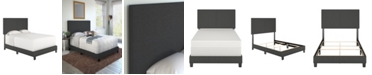 Ultima Morganford Full Size Upholstered Linen Padded Platform Bed Frame
